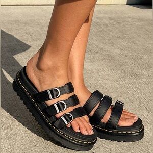 Dr. Martens Blaire Slide Sandals in Black